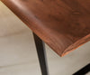 Dining Table Olympus Live Edge 300cm Acacia Wood Brown Slanted Frame Black 35mm Top