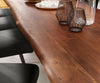 Dining Table Olympus Live Edge 300cm Acacia Wood Brown Slanted Frame Black 35mm Top