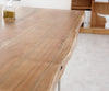 Desk Olympus Live-Edge 170x170cm Natural Acacia Wood Frame Silver