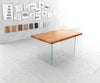 Dining Table Olympus Live Edge Acacia Wood Natural Glass Frame 140-300cm