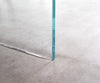 Dining Table Olympus Live Edge 200cm Acacia Wood Natural Glass Frame 55mm Top