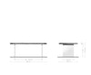 Dining Table Olympus Live Edge 200cm Acacia Wood Natural Glass Frame 55mm Top