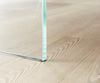 Dining Table Olympus Live Edge 200cm Acacia Wood Brown Glass Frame 55mm Top