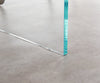 Dining Table Olympus Live-Edge 200x100cm Acacia Wood Natural Glass Frame