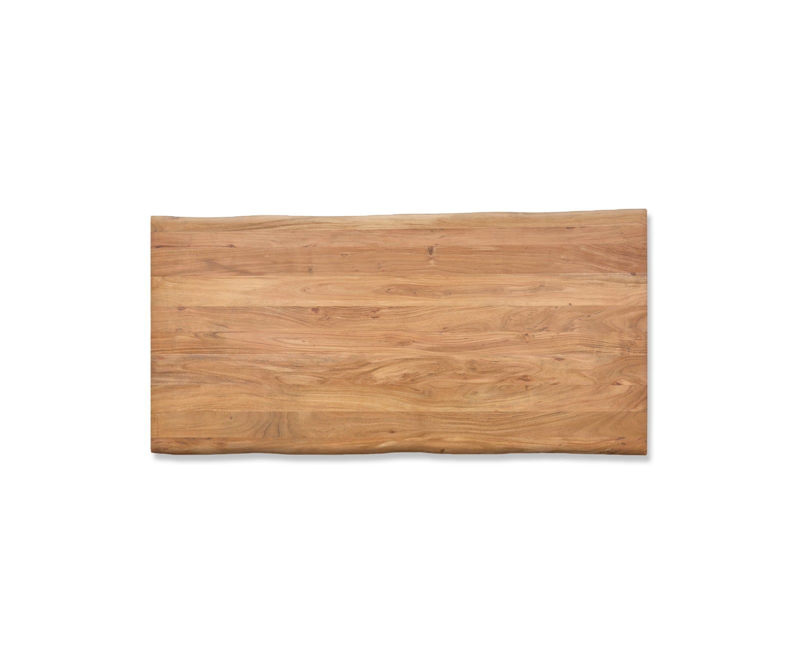 Dining Table Olympus Live-Edge 200x100cm Acacia Wood Natural Glass Frame