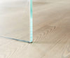 Dining Table Olympus Live-Edge 200x100cm Acacia Wood Brown Glass Frame