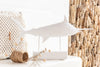 White swordfish figurine on a stand, coastal decor for modern interiors
