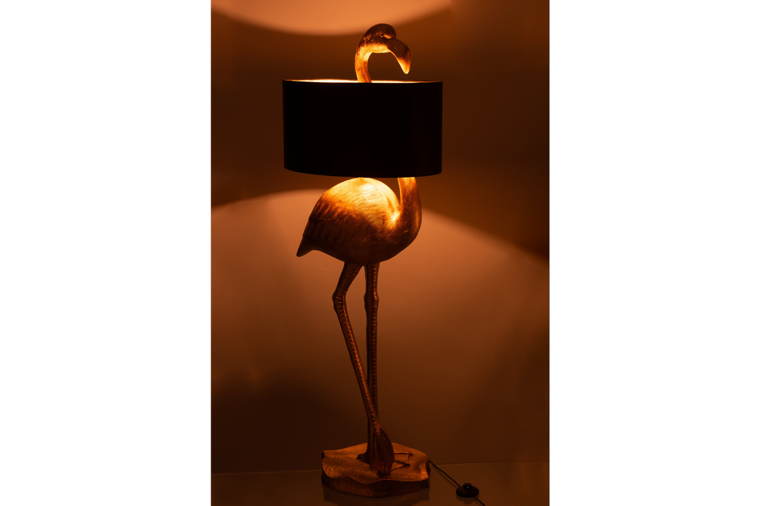 Floor Lamp Flamingo 139cm Gold Black