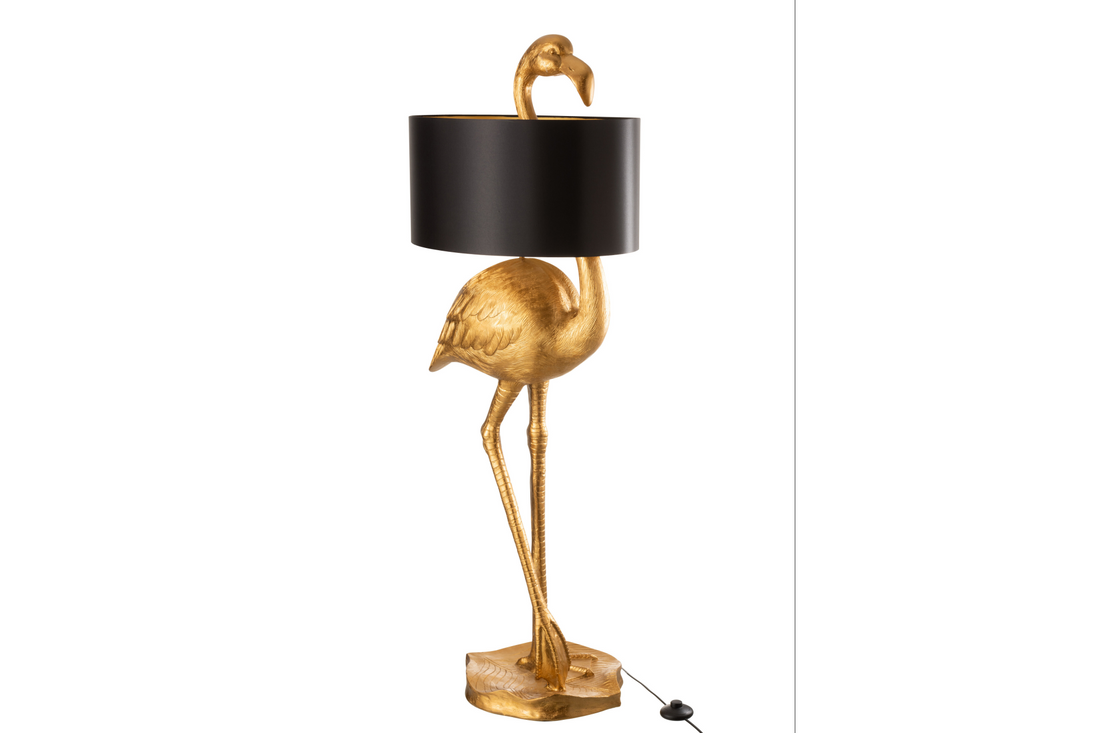 Floor Lamp Flamingo 139cm Gold Black