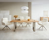 Dining Table Olympus Live Edge 180cm Acacia Wood Natural Square Frame Steel 55mm Top