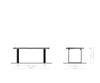 Dining Table Olympus Live Edge 180cm Acacia Wood Brown Square Frame Slim Steel 55mm Top