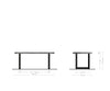 Dining Table Olympus Live Edge 180cm Acacia Wood Brown Square Frame Steel 55mm Top