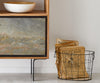 Display Cabinet Juwelo 88x135cm Acacia Wood Natural Stone Veneer