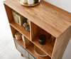 Display Cabinet Juwelo 88x135cm Acacia Wood Natural Stone Veneer