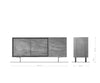 Sideboard Juwelo 150cm 2 Doors 3 Drawers Acacia Wood Natural Stone Veneer