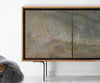 Sideboard Juwelo 150cm 2 Doors 3 Drawers Acacia Wood Natural Stone Veneer