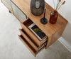 Sideboard Juwelo 150cm 2 Doors 3 Drawers Acacia Wood Natural Stone Veneer