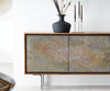 Sideboard Juwelo 175cm 2 Doors 3 Drawers Acacia Wood Natural Stone Veneer