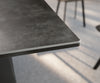 Dining Table Aurora 160-200x90cm Ceramic Grey V-Frame Black