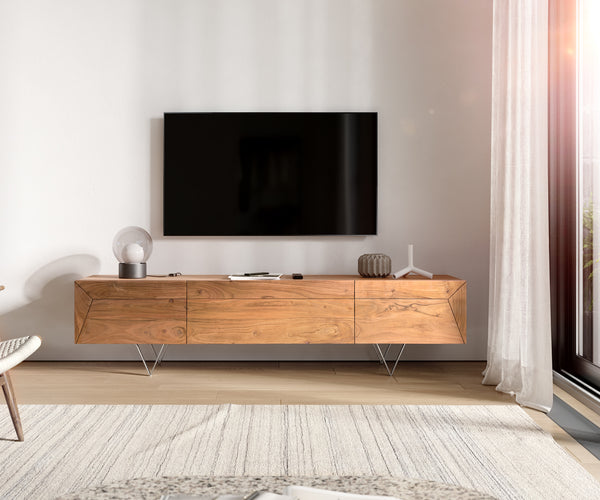 TV Stand Wyatt II 175 cm Acacia Wood Natural