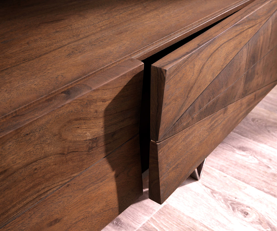 TV Stand Wyatt 175cm Acacia Wood Brown