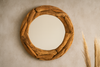 Round Wall Mirror Natalie 60cm Teak Wood Natural
