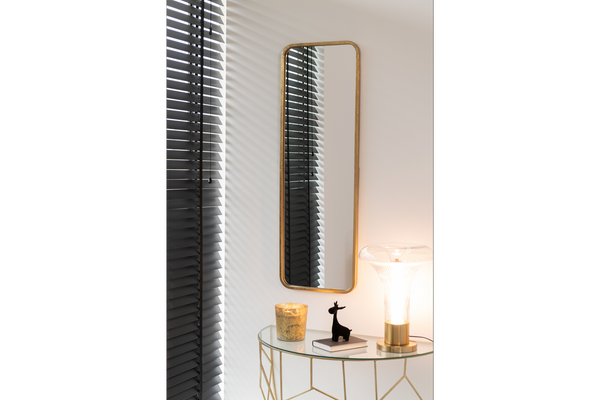 Wall Mirror Mona Rectangle Iron/Glass 119cm Gold