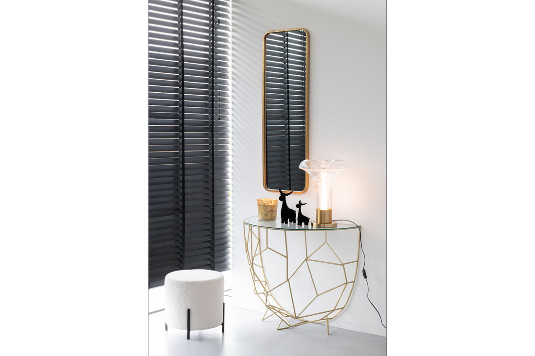 Wall Mirror Mona Rectangle Iron/Glass 119cm Gold