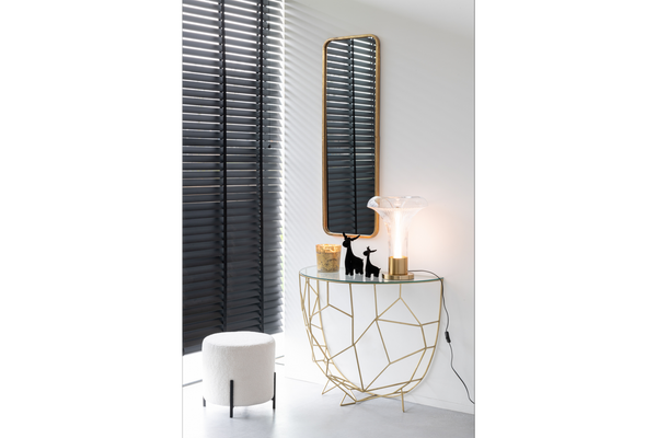 Wall Mirror Mona Rectangle Iron/Glass 119cm Gold