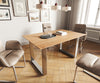 Dining Table Olympus 140x90cm Acacia Wood Natural Square Frame Slim Steel
