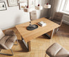 Dining Table Olympus 140x90cm Acacia Wood Natural Square Frame Slim Steel