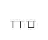 Dining Table Olympus 140x90cm Acacia Wood Natural Square Frame Slim Steel