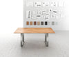 Dining Table Olympus 200x100cm Acacia Wood Natural Square Frame Slim Steel
