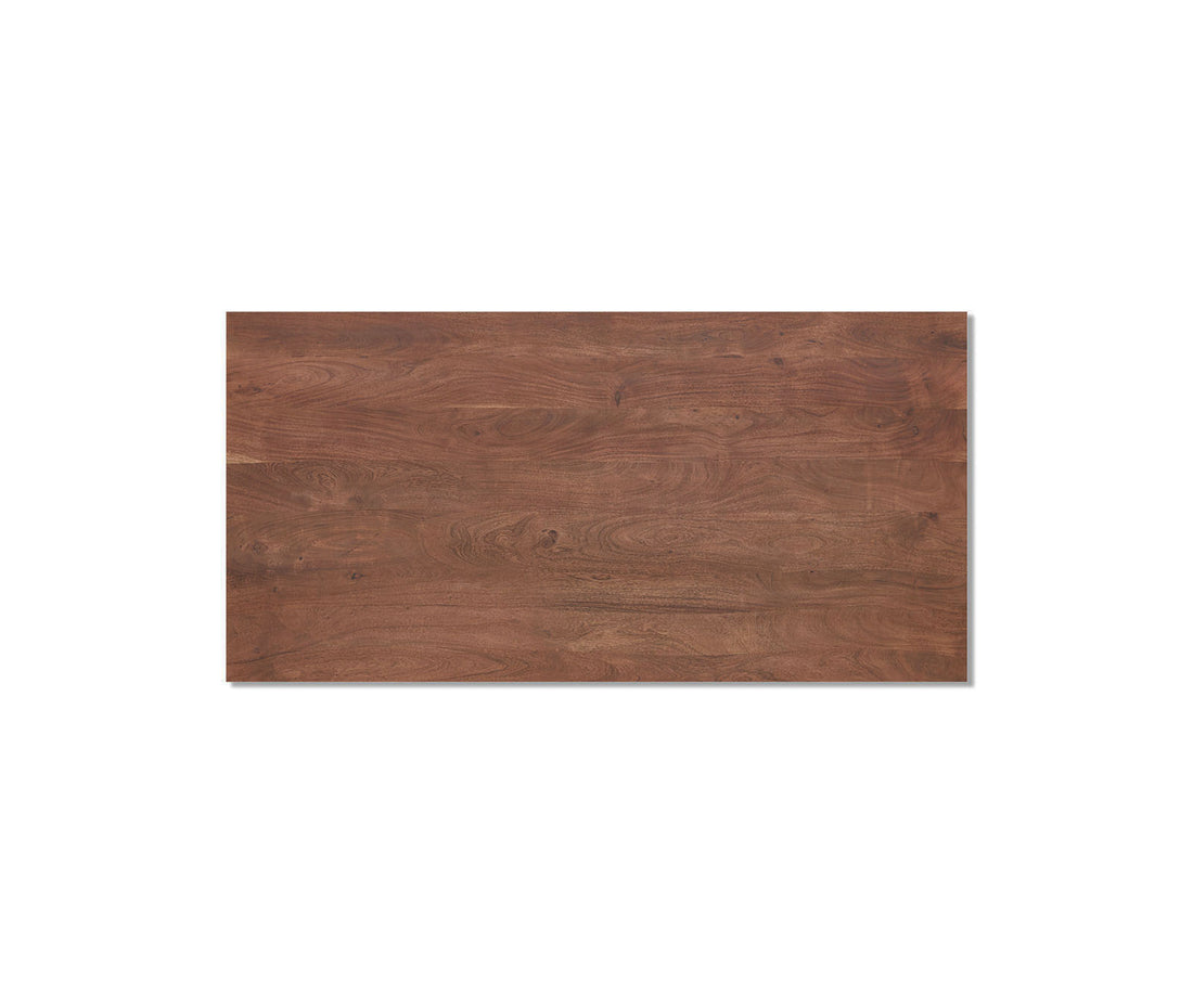 Dining Table Olympus 200x100cm Acacia Wood Brown Square Frame Slim Steel