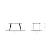 Dining Table Olympus 140x90cm Acacia Wood Natural Slanted Frame Black