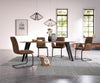 Dining Table Olympus 200x100cm Acacia Wood Natural Slanted Frame Black