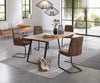 Dining Table Olympus 200x100cm Acacia Wood Natural Slanted Frame Black