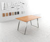Dining Table Olympus 140x90cm Acacia Wood Natural Slanted Frame Steel