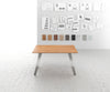 Dining Table Olympus 140x90cm Acacia Wood Natural Slanted Frame Steel