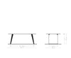 Dining Table Olympus 200x100cm Acacia Wood Natural Slanted Frame Steel