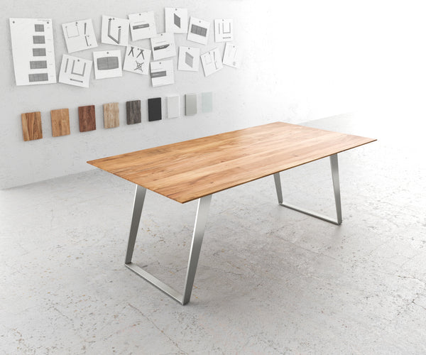 Dining Table Olympus 200x100cm Acacia Wood Natural Slanted Frame Steel
