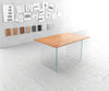 Dining Table Olympus 140x90cm Acacia Wood Natural Glass Frame