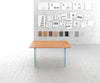 Dining Table Olympus 140x90cm Acacia Wood Natural Glass Frame