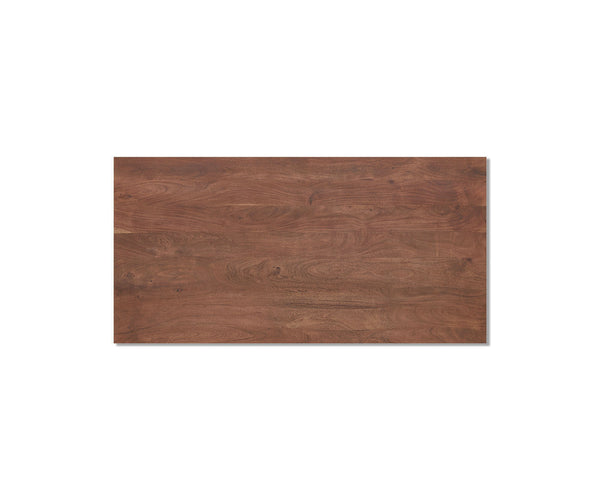 Dining Table Olympus 200x100cm Acacia Wood Brown Glass Frame