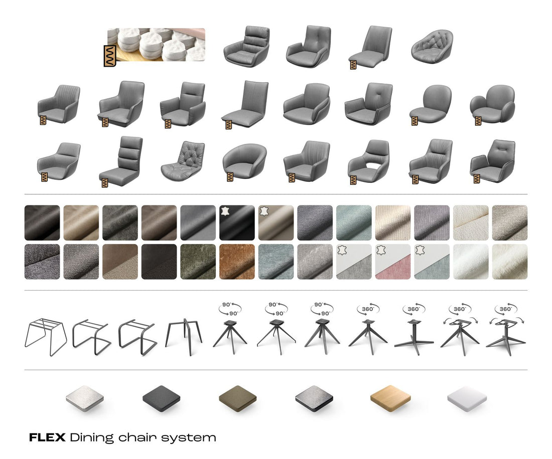 Dining Chair Pejo Microfiber Taupe Vintage Sled Base Silver Pocket Springs