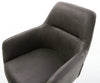 Dining Chair Pejo Microfiber Anthracite Vintage Cantilever Flat Base Black Pocket Springs