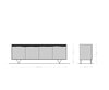 Sideboard Stonegrace Live-Edge 200cm Acacia Wood Natural