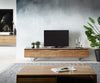 TV Stand Stonegrace 220x35cm 4 Doors Acacia Wood Natural