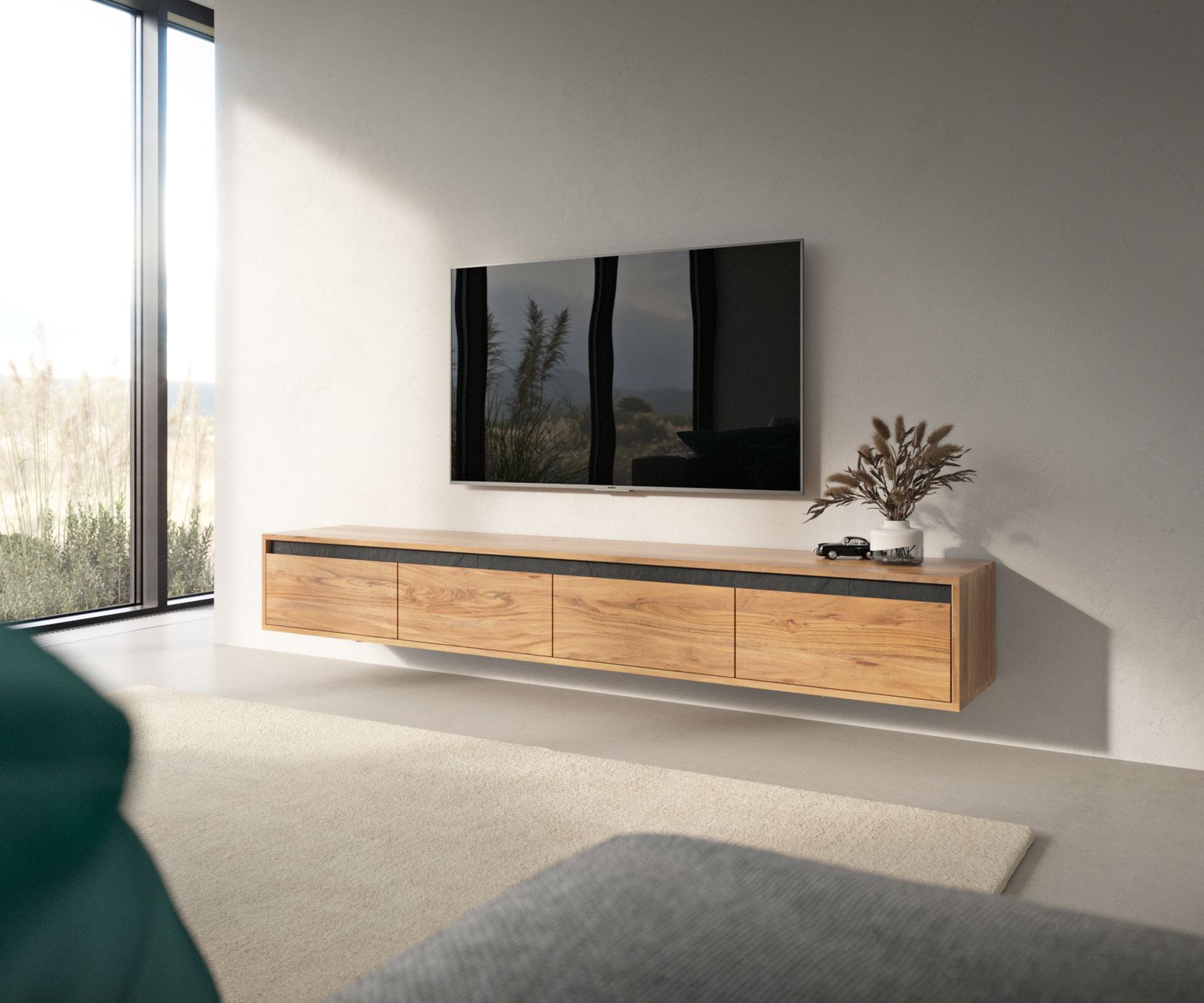Wall mounting wall bracket for Floating TV Stand Set of 2