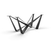 Dining Table Olympus Live Edge Acacia Wood Brown Spider Frame Black 200cm 35mm